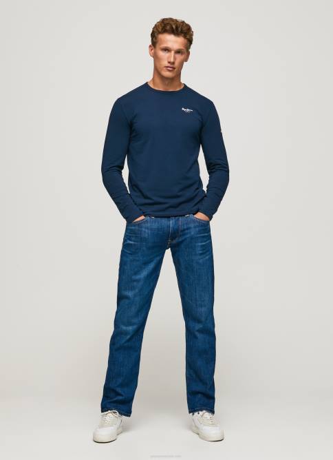 Armada camiseta de manga larga de algodón Pepe Jeans 06X41009 hombres - Imagen 2
