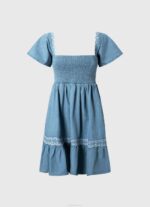 azul vestido de mezclilla bordado Pepe Jeans 06X4164 mujer - Imagen 5
