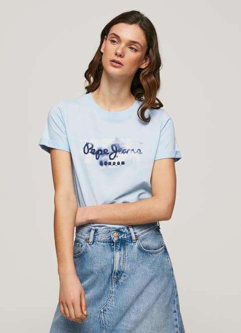 bahia_playera_con_logo_degradado_pepe_jeans_06x4422_mujer.jpg bahía playera con logo degradado Pepe Jeans 06X4422 mujer - Imagen 1