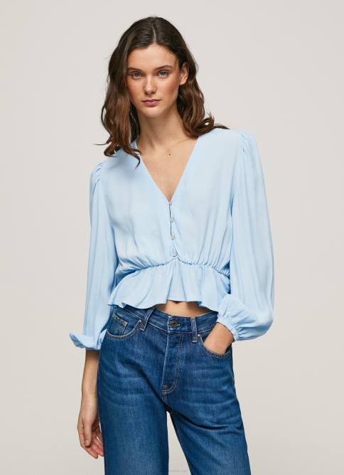 bahia_top_corto_con_cuello_en_v_pepe_jeans_06x4326_mujer.jpg bahía top corto con cuello en V Pepe Jeans 06X4326 mujer - Imagen 1