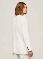 blanco blazer de lino con corte holgado Pepe Jeans 06X4110 mujer - Imagen 4