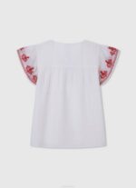 blanco blusa con bordado gaulle Pepe Jeans 06X41423 chica - Imagen 2