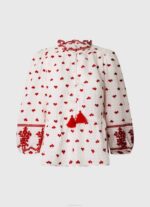 blanco blusa dobby de algodón bordada Pepe Jeans 06X4345 mujer - Imagen 5