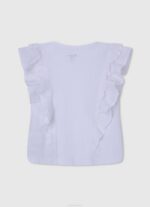 blanco camiseta con doble volante Pepe Jeans 06X41482 chica - Imagen 2