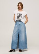 blanco camiseta con estampado de foto Pepe Jeans 06X4387 mujer - Imagen 2