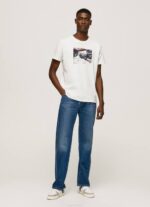 blanco camiseta con estampado de foto Pepe Jeans 06X4955 hombres - Imagen 2