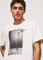 blanco camiseta con estampado de foto Pepe Jeans 06X4958 hombres - Imagen 3