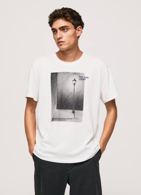blanco_camiseta_con_estampado_de_foto_pepe_jeans_06x4958_hombres.jpg blanco camiseta con estampado de foto Pepe Jeans 06X4958 hombres - Imagen 1