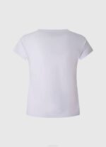 blanco camiseta con estampado monocromático Pepe Jeans 06X41453 chica - Imagen 2