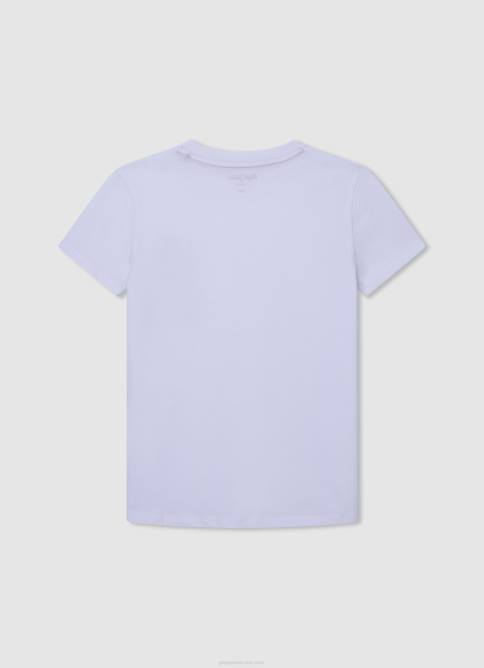 blanco camiseta de algodón con cabina telefónica Pepe Jeans 06X41654 chico - Imagen 2