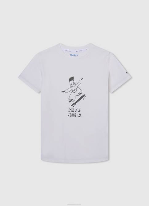 blanco camiseta de algodón con cabina telefónica Pepe Jeans 06X41654 chico - Imagen 3