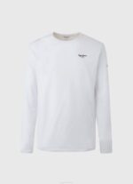 blanco camiseta de manga larga de algodón Pepe Jeans 06X41007 hombres - Imagen 5