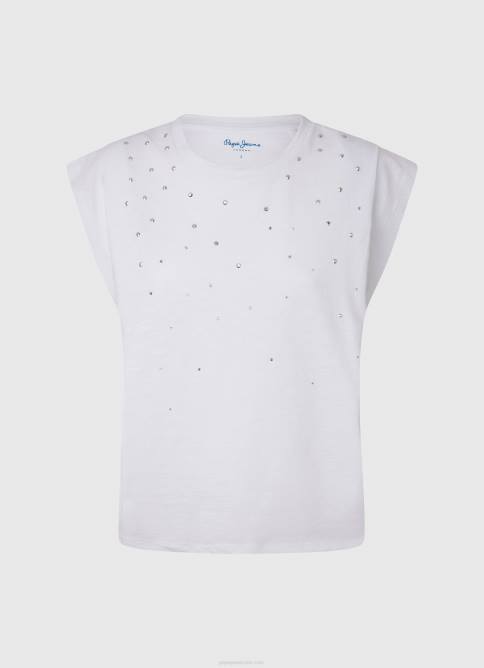 blanco camiseta jaspeada con mangas en la sisa Pepe Jeans 06X4409 mujer - Imagen 5