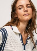 blanco jersey de crepé estilo polo Pepe Jeans 06X4250 mujer - Imagen 3