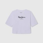 blanco playera boxy con logo estampado Pepe Jeans 06X41481 chica