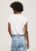 blanco playera con logo bordado Pepe Jeans 06X4433 mujer - Imagen 4