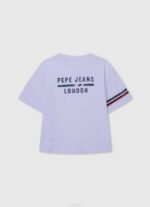 blanco playera con logo estampado Pepe Jeans 06X41452 chica - Imagen 5