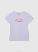 blanco playera con logo estampado Pepe Jeans 06X41455 chica