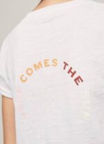 blanco playera con logo estampado Pepe Jeans 06X4381 mujer - Imagen 5