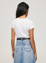 blanco playera con logo estampado Pepe Jeans 06X4385 mujer - Imagen 4