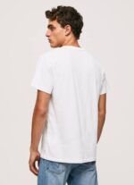 blanco playera con logo estampado Pepe Jeans 06X4921 hombres - Imagen 5