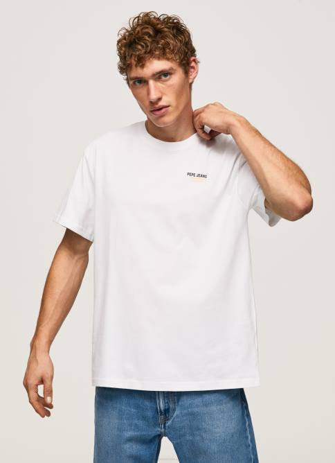 blanco_playera_con_logo_estampado_pepe_jeans_06x4997_hombres.jpg blanco playera con logo estampado Pepe Jeans 06X4997 hombres - Imagen 1