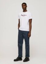 blanco playera con logo estampado Pepe Jeans 06X4998 hombres - Imagen 2
