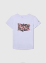 blanco playera con logo y bandera Pepe Jeans 06X41609 chico - Imagen 3
