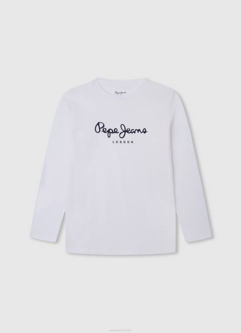 blanco_playera_de_manga_larga_con_logo_en_el_frente_pepe_jeans_06x41619_chico.jpg blanco playera de manga larga con logo en el frente Pepe Jeans 06X41619 chico - Imagen 1
