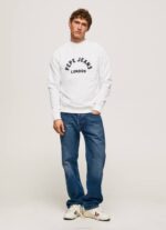 blanco sudadera con logo estampado Pepe Jeans 06X4901 hombres - Imagen 2