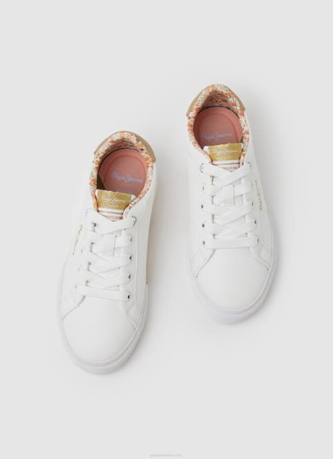 blanco tenis básicos con bandera de Kenton Pepe Jeans 06X41330 chica - Imagen 2