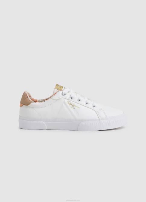 blanco tenis básicos con bandera de Kenton Pepe Jeans 06X41330 chica - Imagen 1