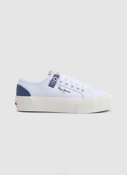 blanco_tenis_ottis_con_plataforma_pepe_jeans_06x4608_mujer.jpg blanco tenis ottis con plataforma Pepe Jeans 06X4608 mujer - Imagen 1