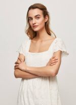 blanco vestido de perialgodón Pepe Jeans 06X4217 mujer - Imagen 3