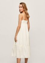 blanco vestido dobby de algodón puro Pepe Jeans 06X4221 mujer - Imagen 4