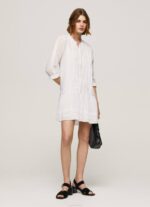 blanco vestido patris con detalles calados Pepe Jeans 06X4148 mujer - Imagen 2