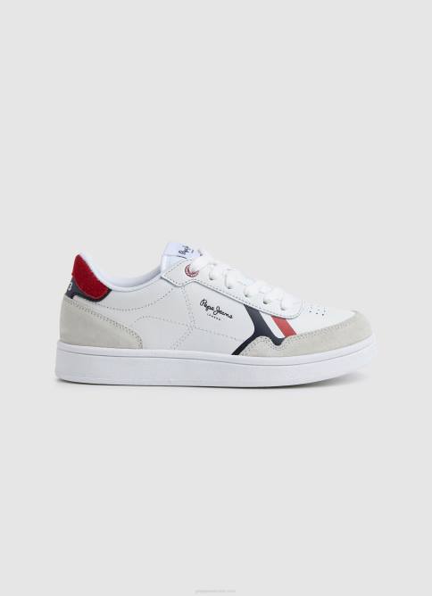 blanco_zapatillas_player_britt_de_piel_pepe_jeans_06x41525_chico.jpg blanco zapatillas player britt de piel Pepe Jeans 06X41525 chico - Imagen 1