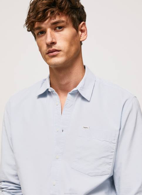 blanqueador azul camisa oxford de corte estándar Lawson Pepe Jeans 06X41052 hombres - Imagen 3