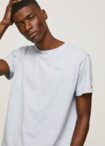blanqueador azul playera con logo estampado Pepe Jeans 06X4947 hombres - Imagen 3