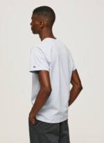 blanqueador azul playera con logo estampado Pepe Jeans 06X4947 hombres - Imagen 4