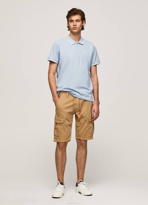 blanqueador azul polo de piqué con logo bordado Pepe Jeans 06X41080 hombres - Imagen 2