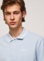 blanqueador azul polo de piqué con logo bordado Pepe Jeans 06X41080 hombres - Imagen 3
