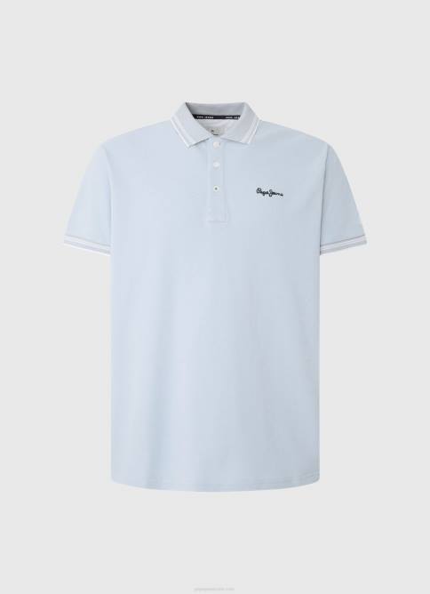 blanqueador azul polo de piqué con logo bordado Pepe Jeans 06X41080 hombres - Imagen 5