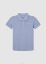 blanqueador azul polo de piqué con logo bordado Pepe Jeans 06X41658 chico