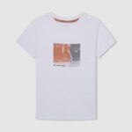 blanquecino camiseta con estampado de foto Pepe Jeans 06X41655 chico