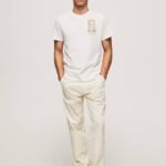 blanquecino camiseta con estampado de foto Pepe Jeans 06X4990 hombres