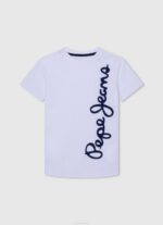 blanquecino playera con logo estampado Pepe Jeans 06X41620 chico - Imagen 4
