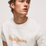 blanquecino playera con logo estampado Pepe Jeans 06X4992 hombres