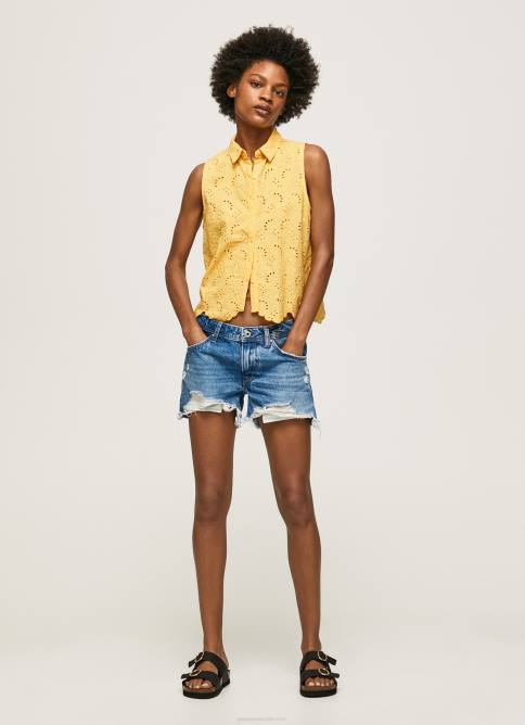 brillar camisa con abertura en la sisa Pepe Jeans 06X4330 mujer - Imagen 2