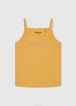 brillar camiseta sin mangas con logo estampado Pepe Jeans 06X41432 chica